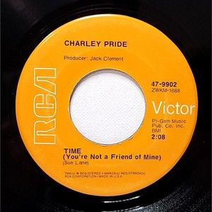 Charley Pride Vinyl 45 Time / I Can't Believe That You've Stopped Loving Me M-